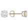 Lab-Grown Diamond Solitaire Stud Earrings 2.00ctw In 10K Yellow Gold