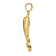 14k Yellow Gold Polished Lab Created Blue Opal Stingray Pendant