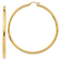 14k Yellow Gold 2 3/4" Polished Tube Hoop Earrings