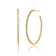 CZ Open Hoop Earrings In 14K Gold Over Sterling Silver