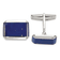 Sterling Silver Rectangle Lapis Cuff Links