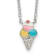 Rhodium Over Sterling Silver Enamel Ice Cream Cone with 2-inch Extension
Childs Necklace