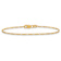 10k Yellow Gold 1.25mm Flat Figaro Pendant Link Bracelet