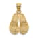 14k Yellow Gold Textured Reversible Bahamas Double Sandals Charm