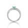 Round Emerald with White Sapphire Accents Sterling Silver Crossover Open
Design Ring, 0.65ctw