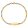 14k Yellow Gold Figaro Link Diamond-Cut ID Bracelet