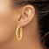 14k Yellow Gold Satin and Polished 1 1/2" Twisted Hoop Earrings