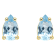 5x3mm Pear Shape Aquamarine 14k Yellow Gold Stud Earrings