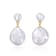 Mother-Of-Pearl Coin Drop Earrings In 14K Gold Over Sterling Silver