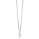 Rhodium Over Sterling Silver Cutout Letter F Initial Necklace
