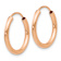 14k Rose Gold Polished 11/16" Round Endless Hoop Earrings