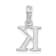 Sterling Silver Polished Block Initial -K- Pendant