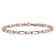 14k White Gold and 14k Rose Gold 3.4mm Polished Fancy Link Bracelet