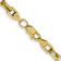 14K Yellow Gold 4.9mm Semi-solid Diamond-cut Open Link Cable Chain Necklace