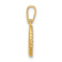 14k Yellow Gold Polished Cubic Zirconia Peace Sign Pendant