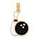 14k Yellow Gold Enameled Textured Bowling Ball and Pin Charm