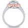 Aquamarine and Diamond 10K White and Rose Gold Shank Ring 0.93ctw