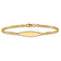 14k Yellow Gold Curb Link ID Bracelet