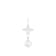 White Cultured Freshwater Pearl and Diamond 14K White Gold Pendant 6-6.5mm