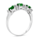 0.75ctw Emerald and Diamond Band Ring in 14k White Gold