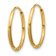 14k Yellow Gold 9/16" Diamond-Cut Endless Hoop Earrings
