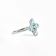Sky Blue Topaz and White Topaz Sterling Silver Ring