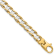 14K Yellow and White Gold 7.5mm Hand-polished Fancy Link Bracelet