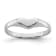 Rhodium Over Sterling Silver Polished Elongated Heart Children's Ring