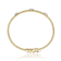 CZ Bangle Bracelet In 14K Gold Over Brass