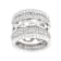 Stackable Ring Set With CZ In Rhodium Over Brass 1.07ctw
