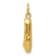 14k Yellow Gold 3D Textured Ballet Slipper Pendant