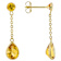 Yellow Citrine 14k Yellow Gold Dangle Earrings 2.14ctw