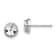 Rhodium Over 14K White Gold Diamond-Cut 6.25mm Round Stud Earrings
