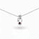 Natural Red Garnet Sterling Silver Round Shape Pendant with Chain