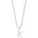 Rhodium Over Sterling Silver 3-5.5mm Freshwater Cultured Pearl LETTER K
18-inch Necklace
