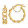 14k Yellow Gold 13/16" Polished Cable Link Circle Hoop Earrings