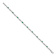 Rhodium Over 10k White Gold Diamond and Green Emerald Bracelet