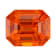 Orange Sapphire Loose Gemstone 11x9mm Emerald Cut 6.48ct