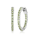 Green Peridot Platinum Over Sterling Silver Hoop Earrings