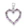 Rhodium Over 14k White Gold Diamond and Red Ruby Heart Pendant