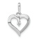 Rhodium Over 14k White Gold Cubic Zirconia Heart Pendant