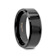 INFINITY Black Tungsten Ring with Beveled Edges 8mm
