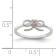 Sterling Silver Polished and Twisted Pink Cubic Zirconia Bow Children's Ring