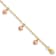 14K Two-tone Hearts Child's Puffed Heart Charm Bracelet