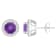 7mm Round Amethyst And White Topaz Accent Rhodium Over Sterling Silver
Halo Stud Earrings