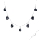 7-8mm Black Cultured Freshwater Pearl Rhodium Over Sterling Silver Necklace
