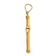 14k Yellow Gold 3D Polished Stamping Cross Pendant