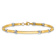 14k Two-tone Gold 4.5mm Polished Fancy Link Bracelet