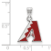 Rhodium Over Sterling Silver MLB Arizona Diamondbacks LogoArt Enameled Pendant