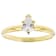 White Cubic Zirconia 18K Yellow Gold Over Sterling Silver Promise Ring 0.60ctw